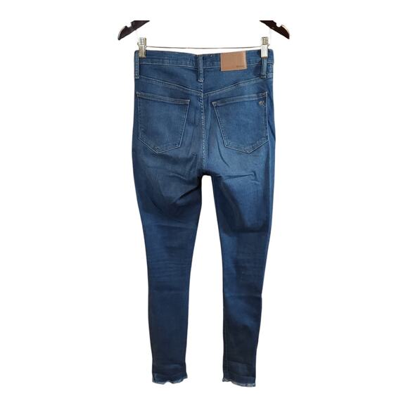 Madewell Roadtripper High Rise Distressed Raw Hem Skinny Jeans Women's 27T - Picture 6 of 9